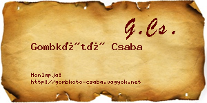 Gombkötő Csaba névjegykártya